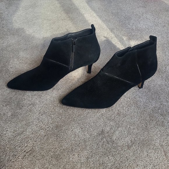 Fayla Black Suede Booties - Picture 2 of 9